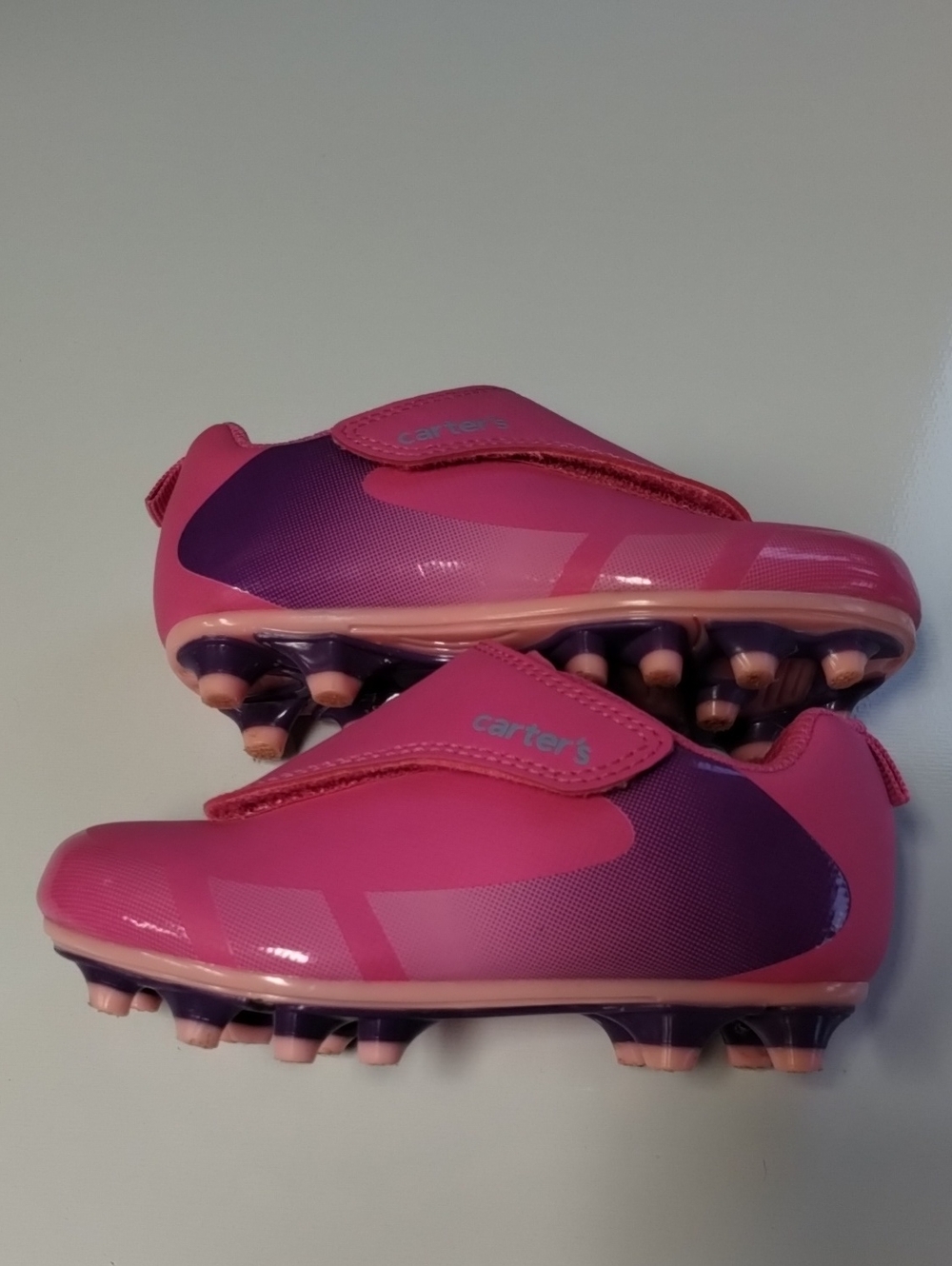 Carter's Bright Pink and Purple Size 8 Toddler Soccer Cleats Excellent Pre-Owned